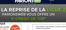 ParionsWeb : 10 euros gratuits sur la Ligue 2
