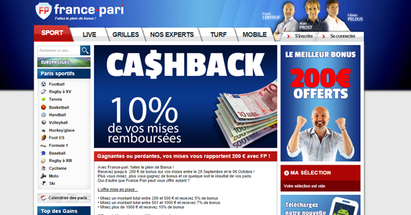 Cashback France Pari